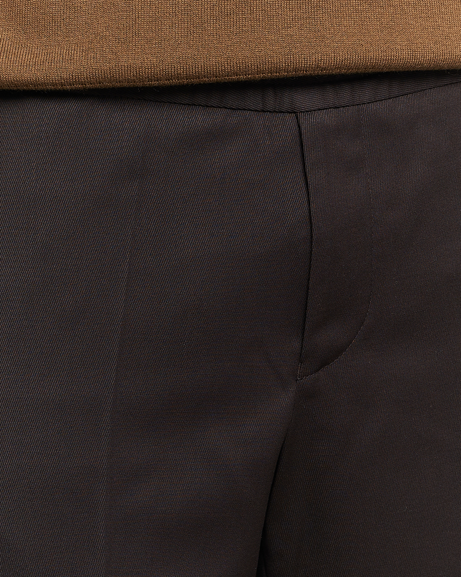 Homme | Pantalons | Filippa K | Terry Wool Trousers Dark Brown