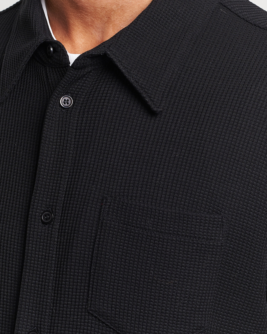 Homme | Chemises | Filippa K | Waffle Jersey Shirt Black