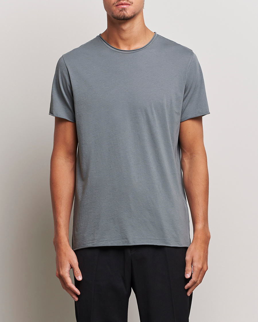Homme | T-shirts | Filippa K | Roll Neck T-Shirt Smoke Green