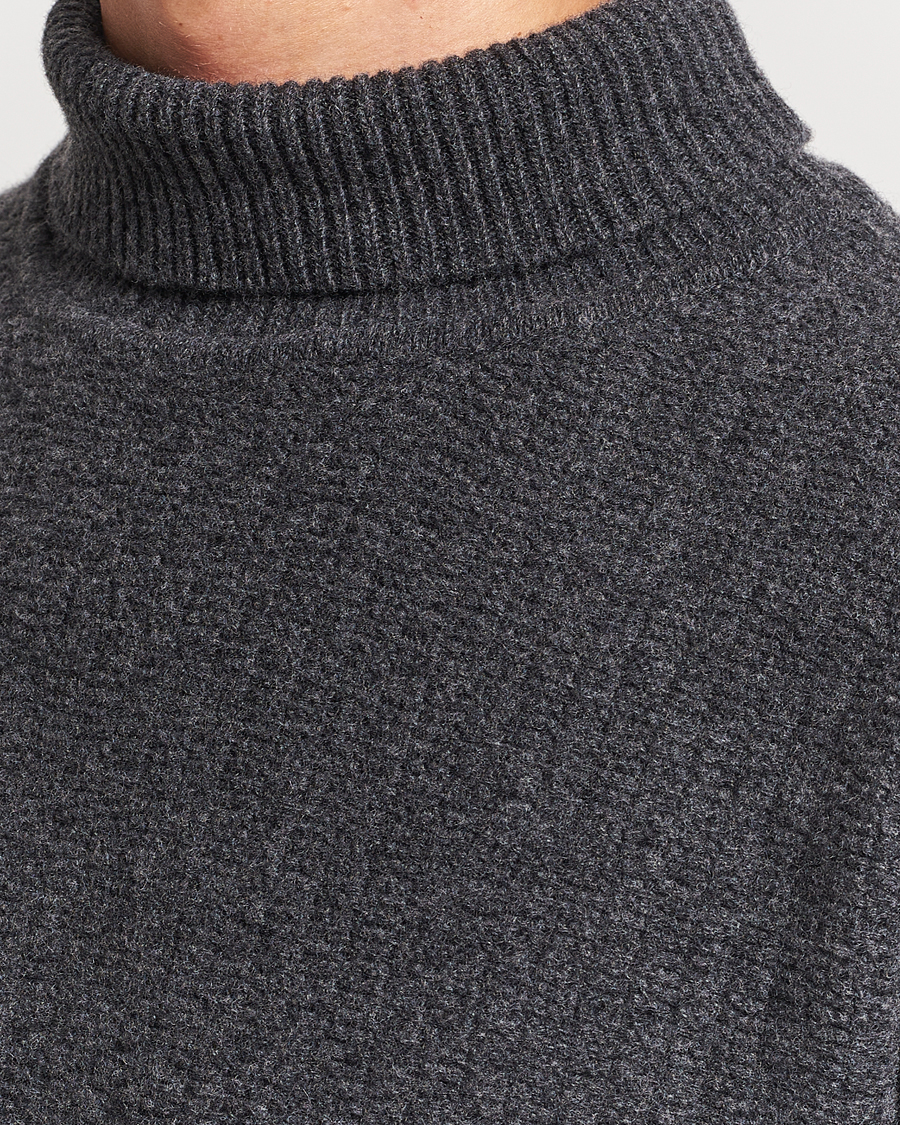 Homme | Pulls Et Tricots | Filippa K | Wool Structured Polo Anthracite Melange