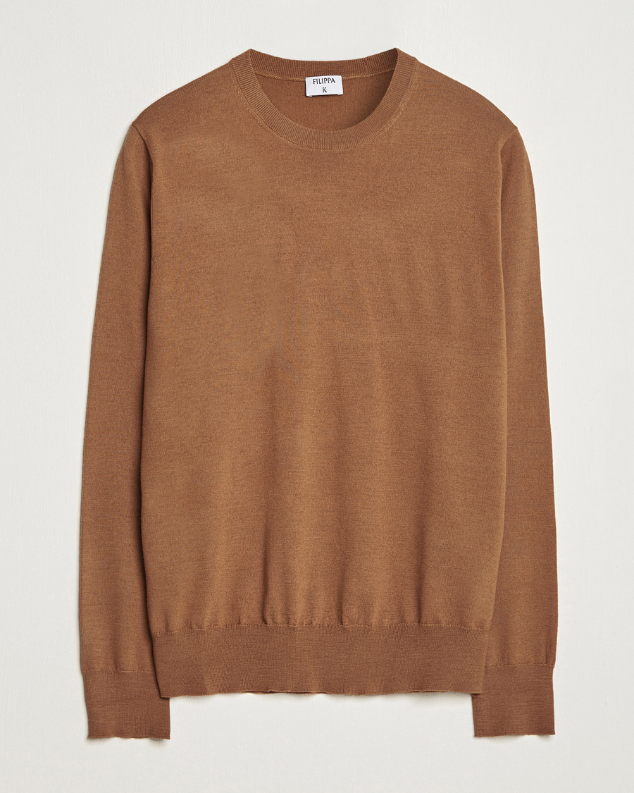 Homme | Pulls Et Tricots | Filippa K | Merino Round Neck Sweater Camel