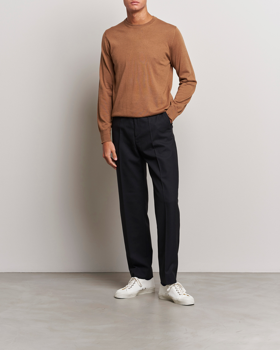 Homme | Pulls Et Tricots | Filippa K | Merino Round Neck Sweater Camel