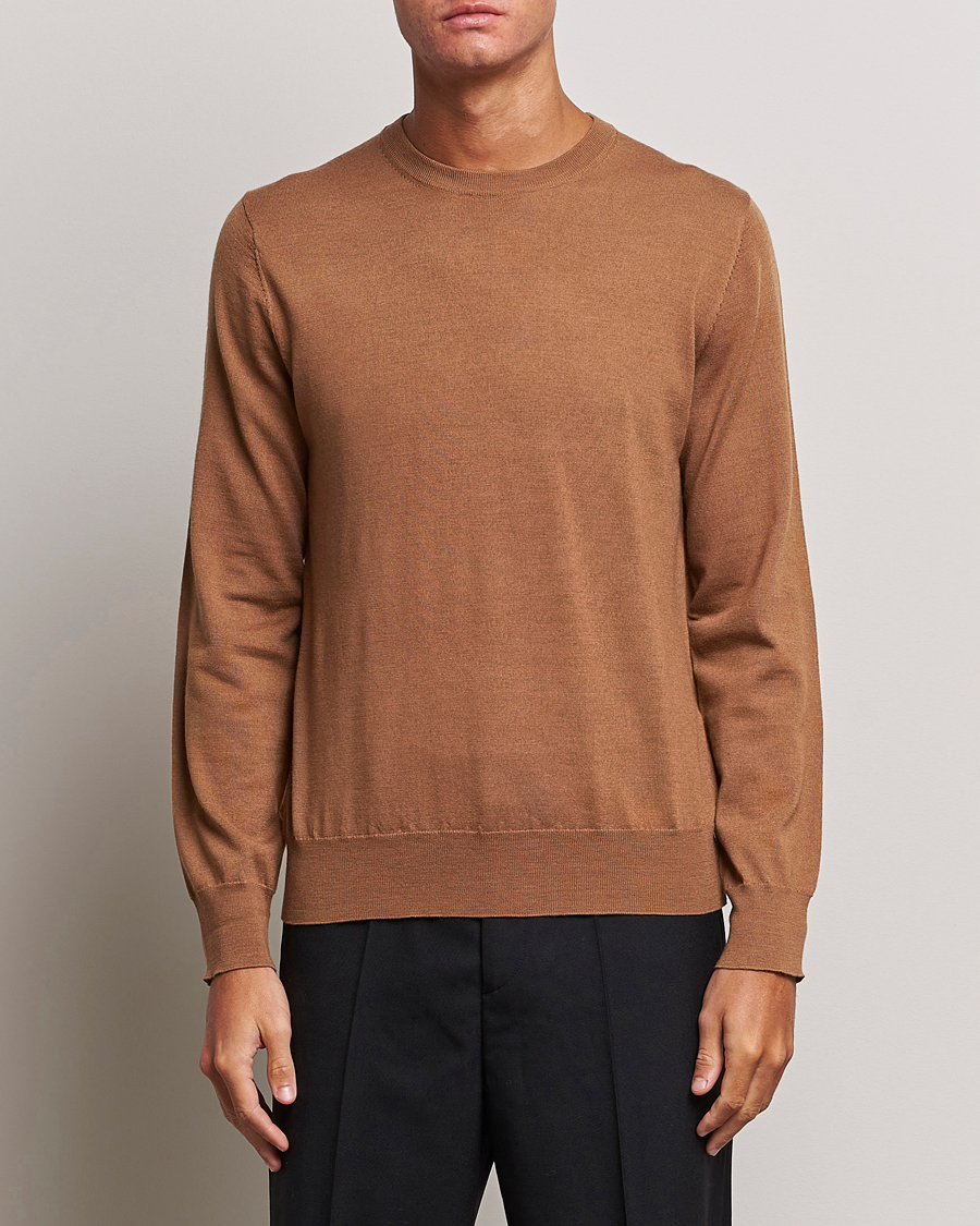 Homme | Pulls Et Tricots | Filippa K | Merino Round Neck Sweater Camel