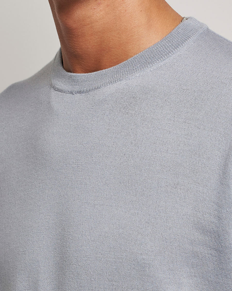Homme | Pulls Et Tricots | Filippa K | Merino Round Neck Sweater Fog Blue