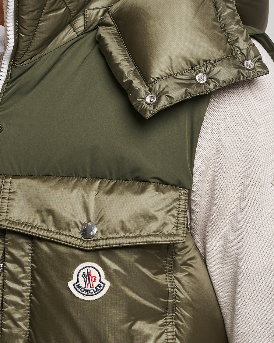 Homme | Manteaux Et Vestes | Moncler | Oust Shearling Down Vest Olive