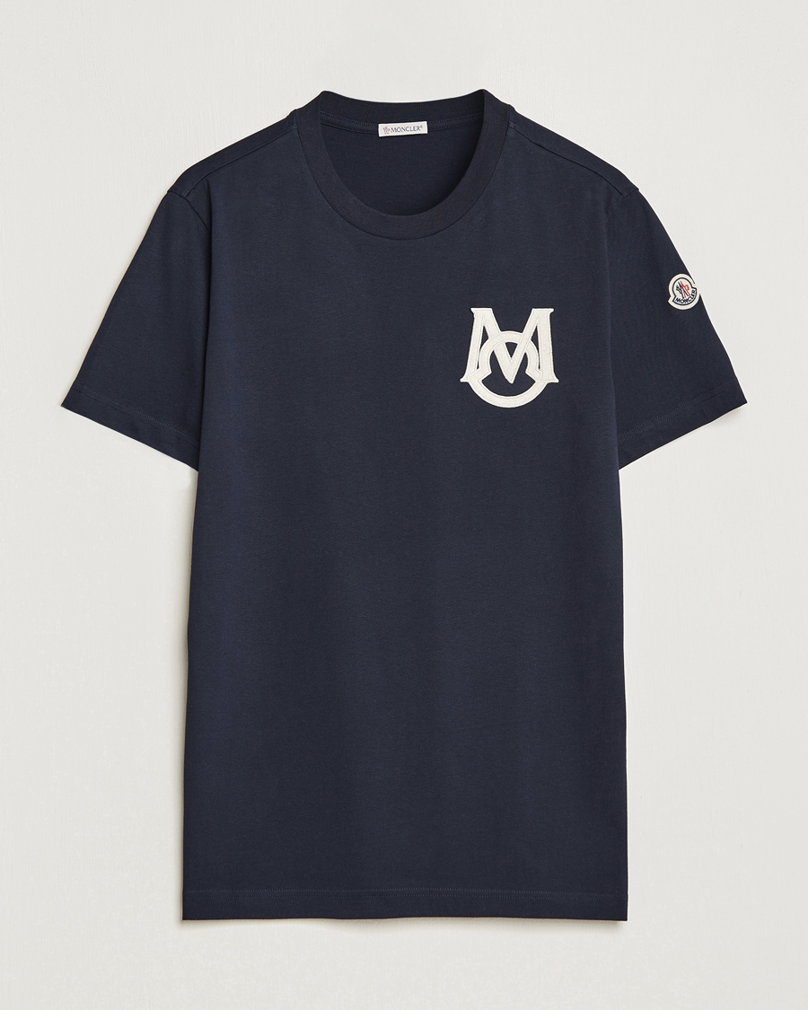 Homme | T-shirts | Moncler | Embossed Logo T-Shirt Navy