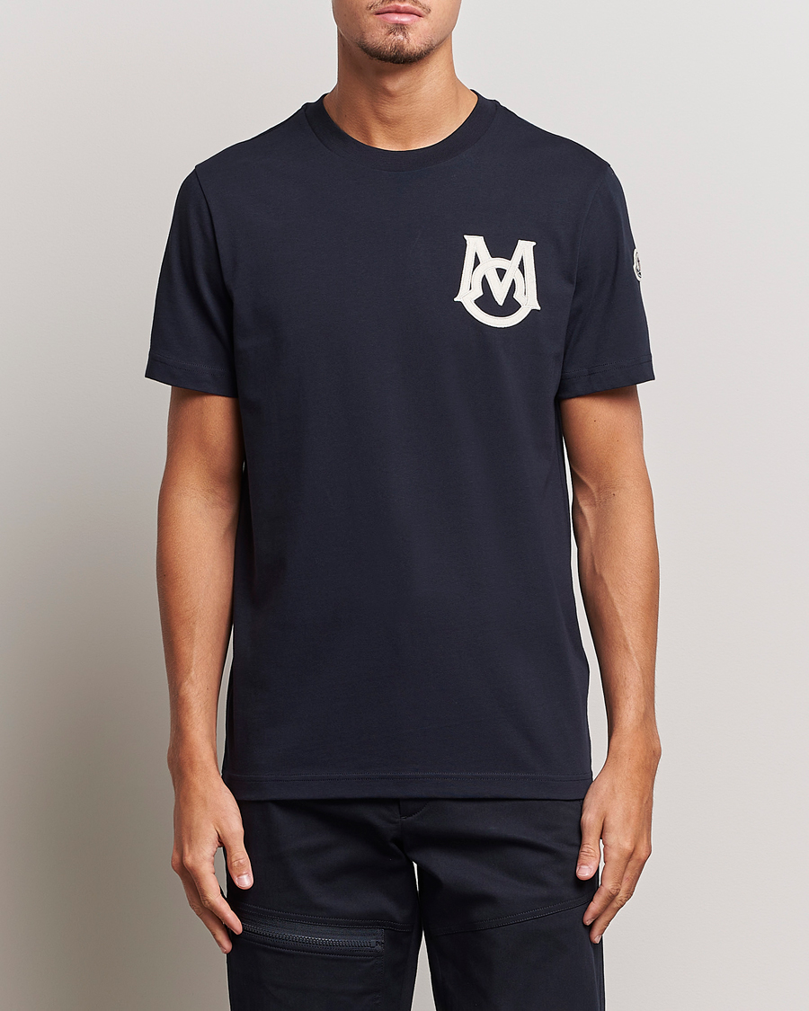 Homme | T-shirts | Moncler | Embossed Logo T-Shirt Navy