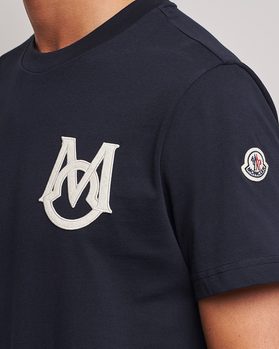 Homme | T-shirts | Moncler | Embossed Logo T-Shirt Navy
