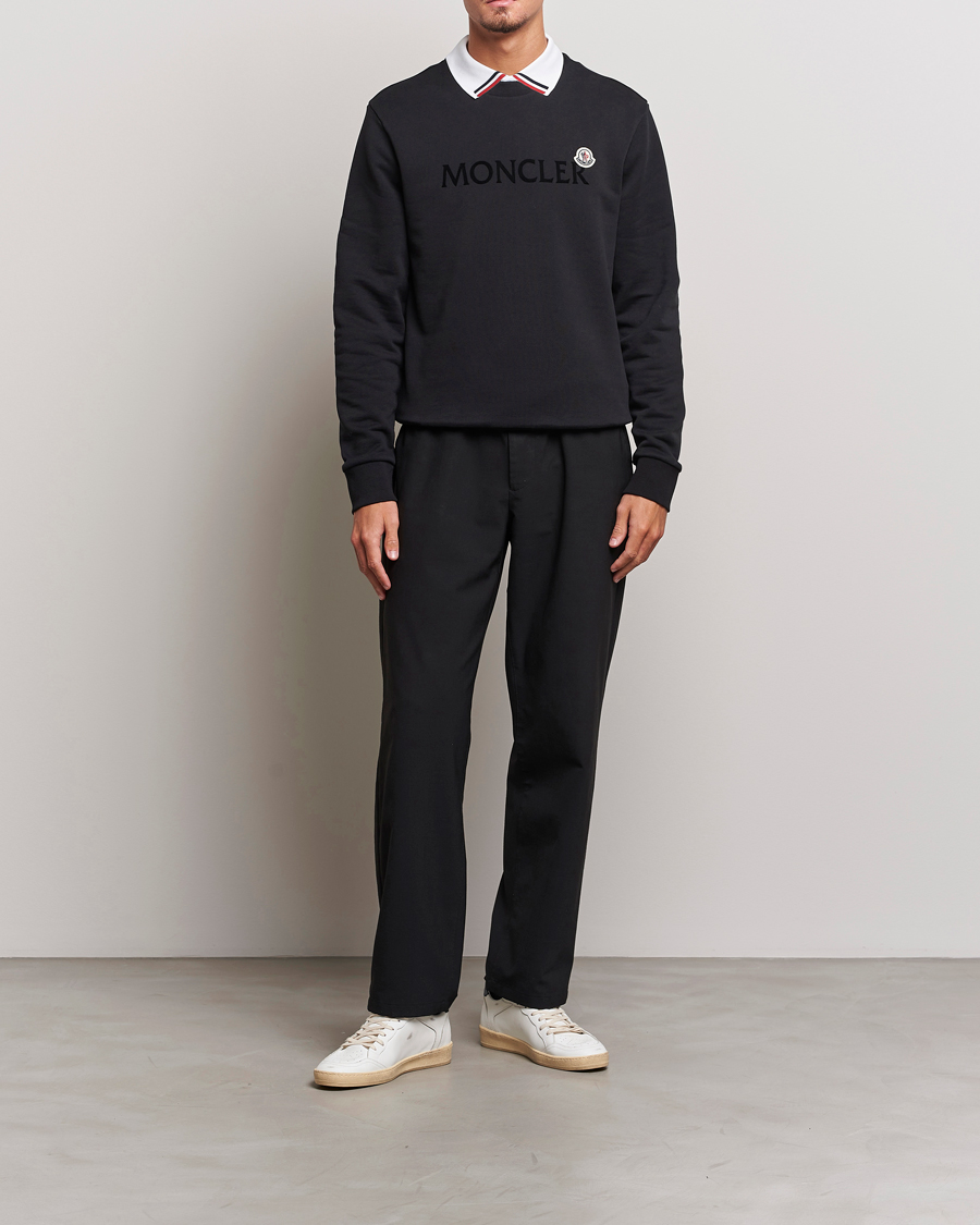 Homme | Pulls Et Tricots | Moncler | Lettering Logo Sweatshirt Black