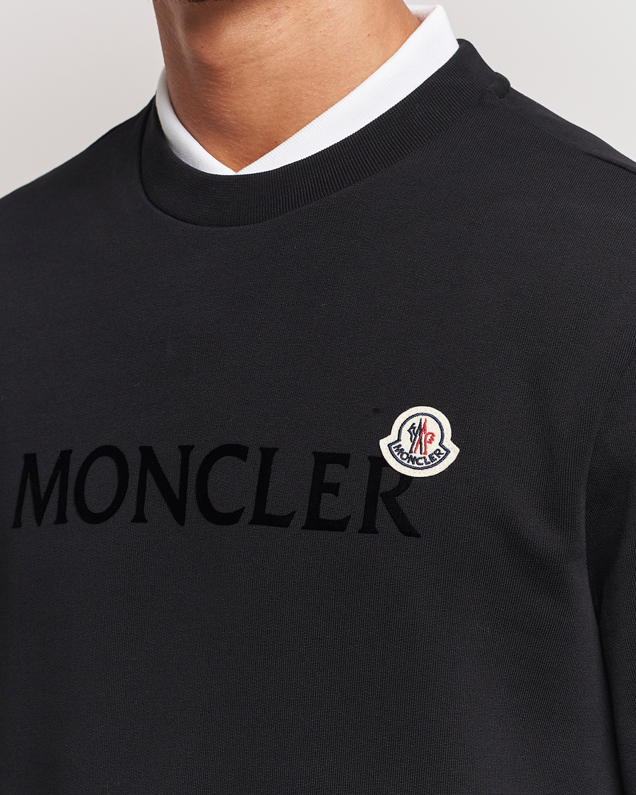 Homme | Pulls Et Tricots | Moncler | Lettering Logo Sweatshirt Black