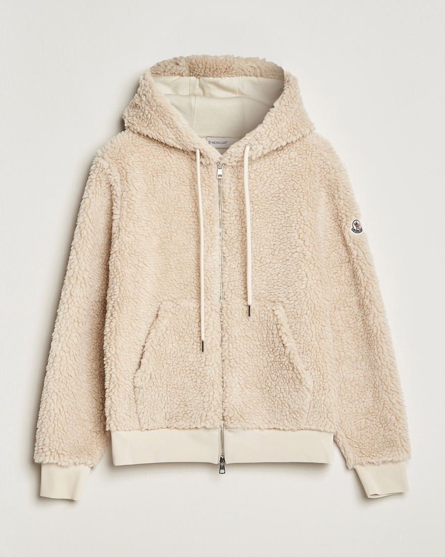 Homme | Pulls Et Tricots | Moncler | Hooded Zip Cardigan Off White