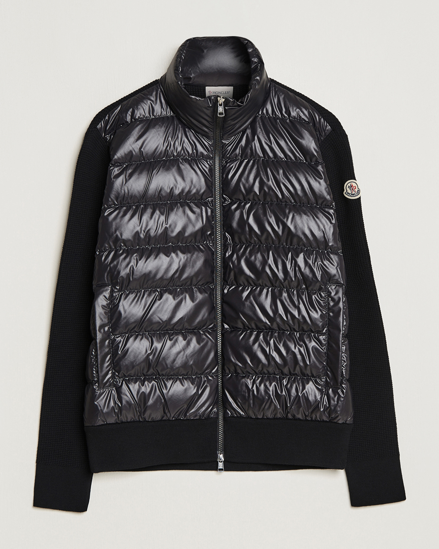 Homme | Pulls Et Tricots | Moncler | Hybrid Zip Cardigan Black