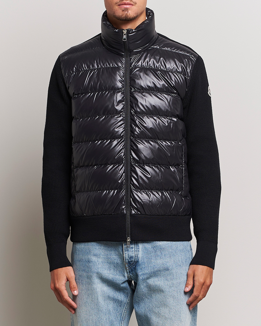 Homme | Pulls Et Tricots | Moncler | Hybrid Zip Cardigan Black