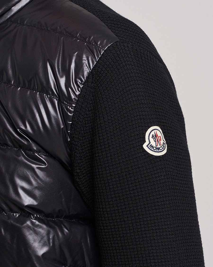 Homme | Pulls Et Tricots | Moncler | Hybrid Zip Cardigan Black