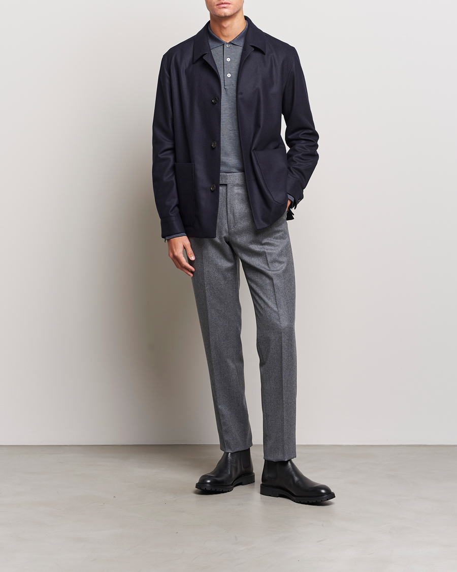 Homme | Manteaux Et Vestes | Zegna | Flannel Chore Jacket Navy
