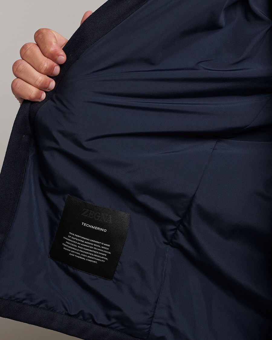 Homme | Manteaux Et Vestes | Zegna | Techmerino Flannel Shirt Jacket Navy