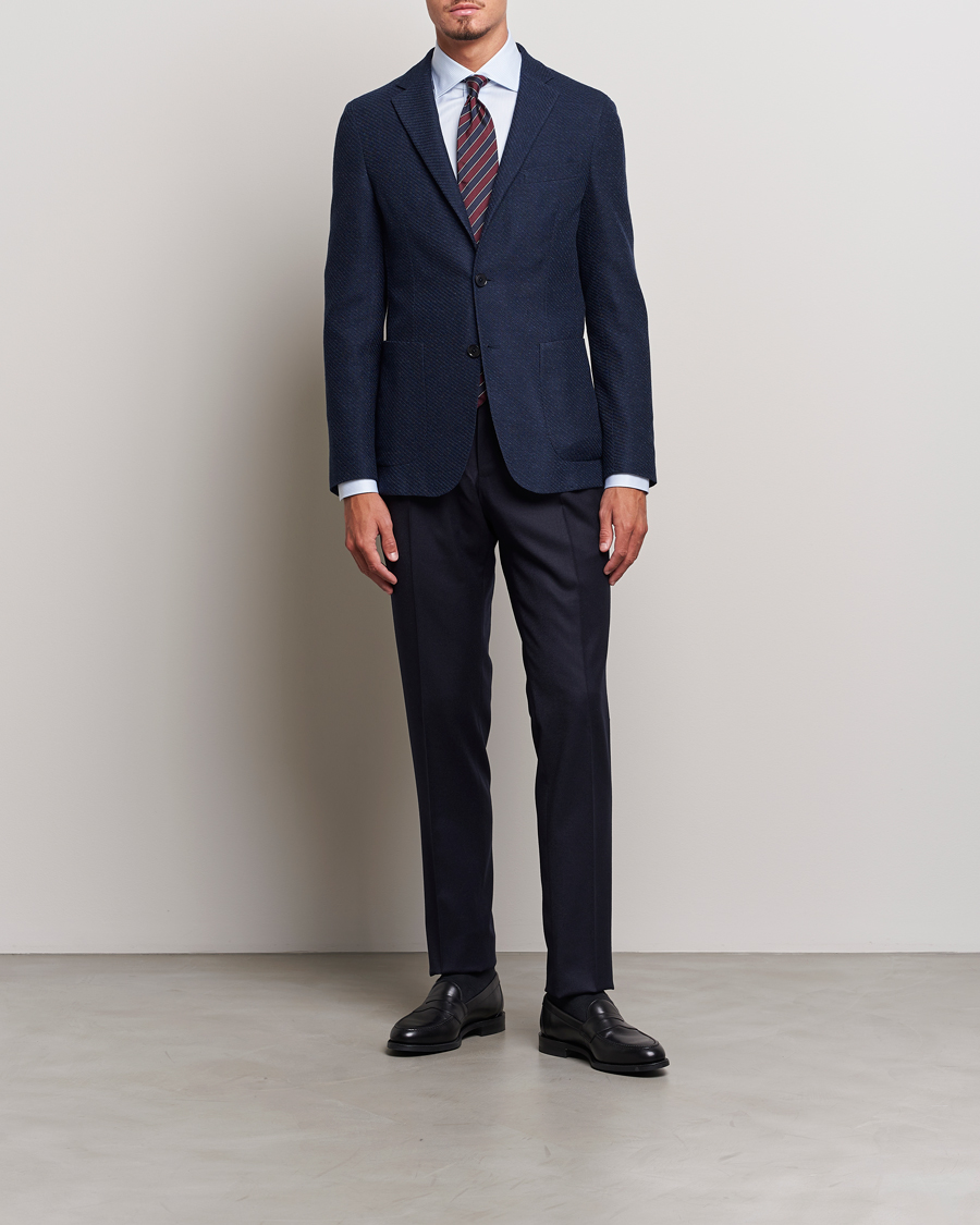 Homme | Blazers | Zegna | Unconstructed Structured Wool Blazer Navy