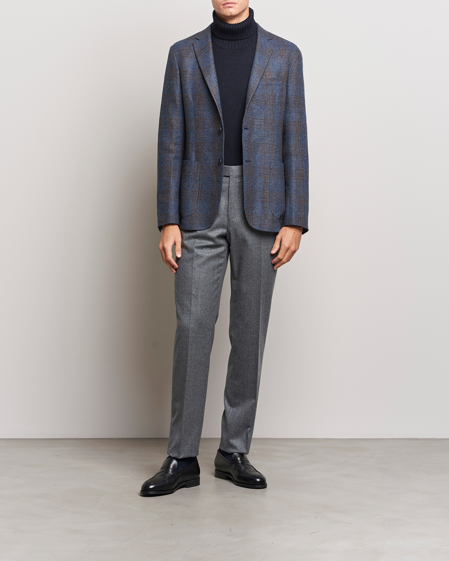 Homme | Blazers | Zegna | Unconstructed Check Wool Blazer Navy