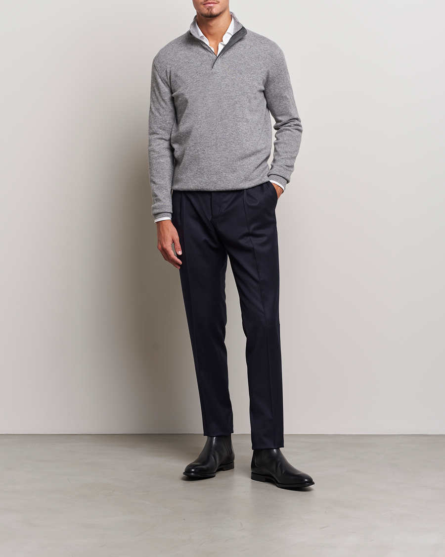 Homme | Pulls Et Tricots | Zegna | Oasi Cashmere Half Zip Grey Melange