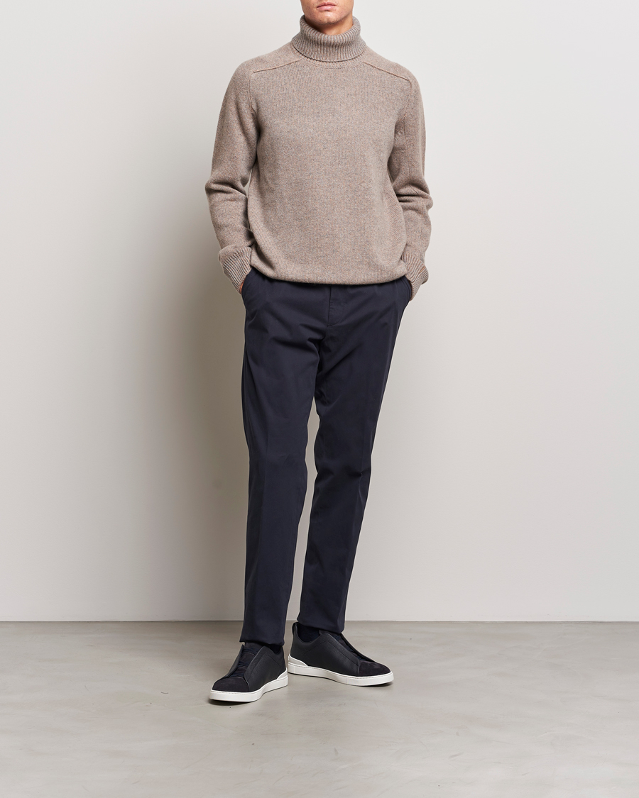 Homme | Pulls Et Tricots | Zegna | 5 Gauge Cashmere Rollneck Beige Melange