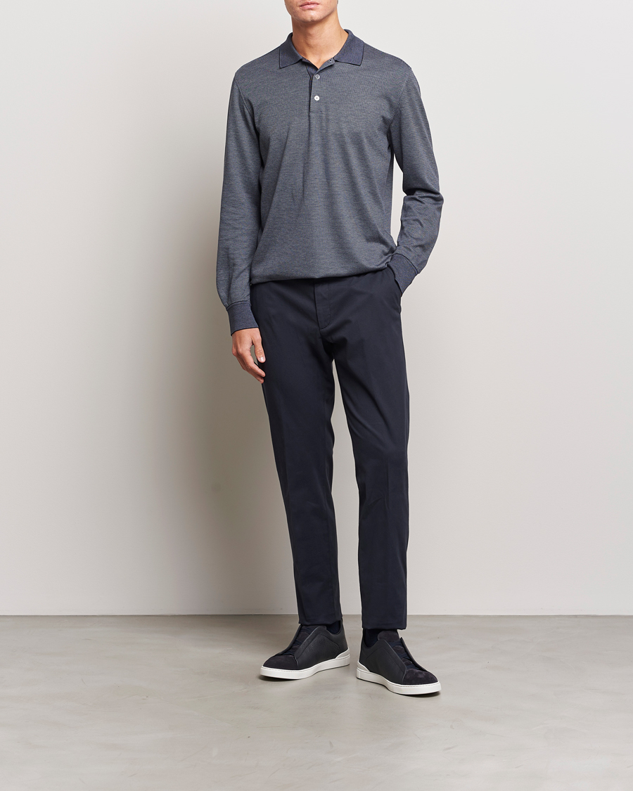 Homme | Pantalons | Zegna | Soft Cotton Chinos Navy