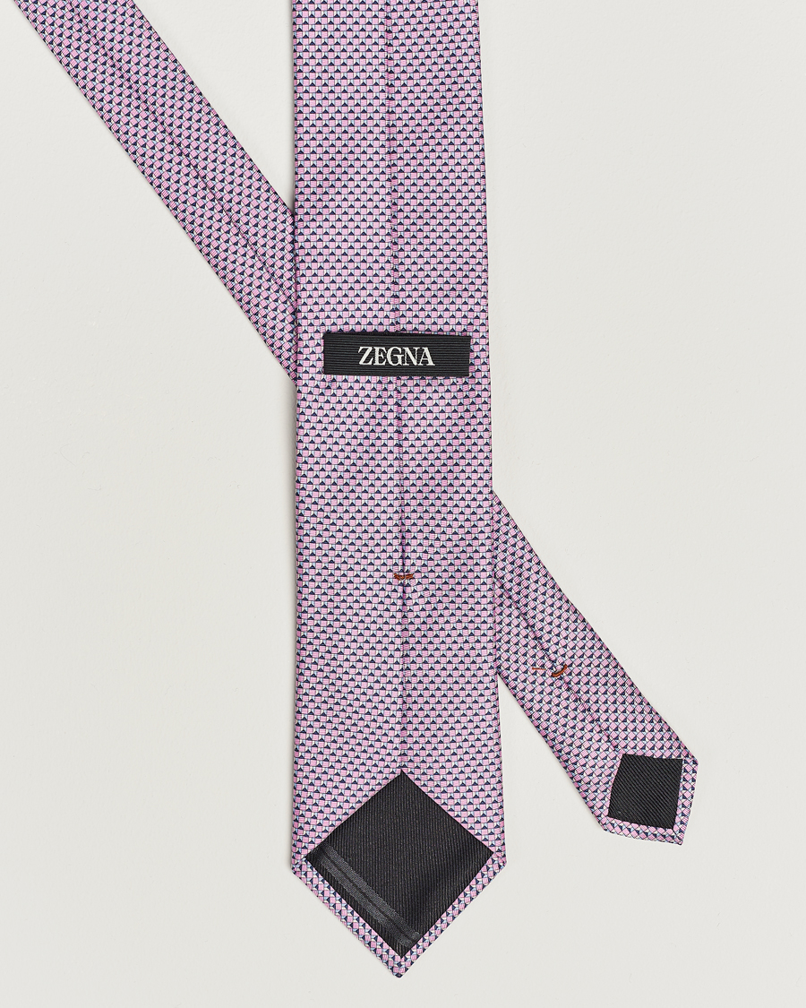 Homme | Zegna Jacquard Silk Tie Pink | Zegna | Jacquard Silk Tie Pink