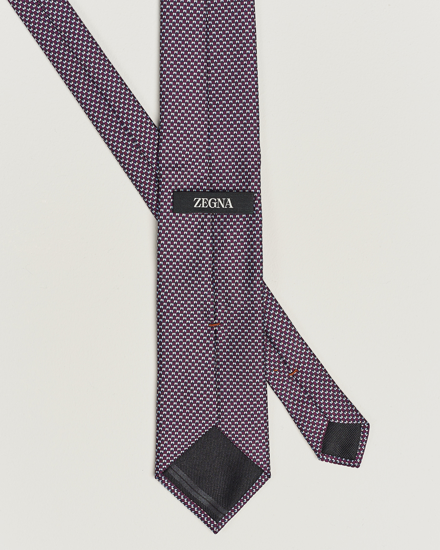 Homme | Zegna Jacquard Silk Tie Purple | Zegna | Jacquard Silk Tie Purple