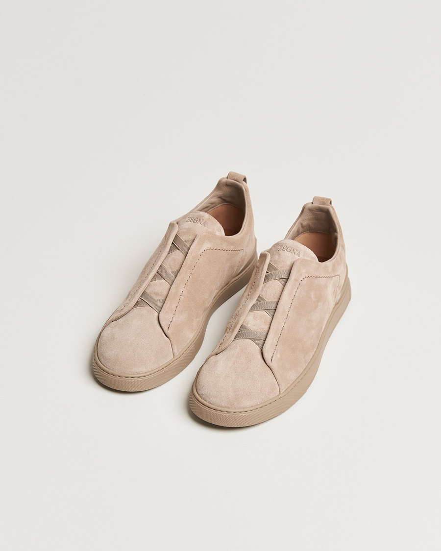 Homme | Zegna | Zegna | Triple Stitch Sneakers Full Beige Suede