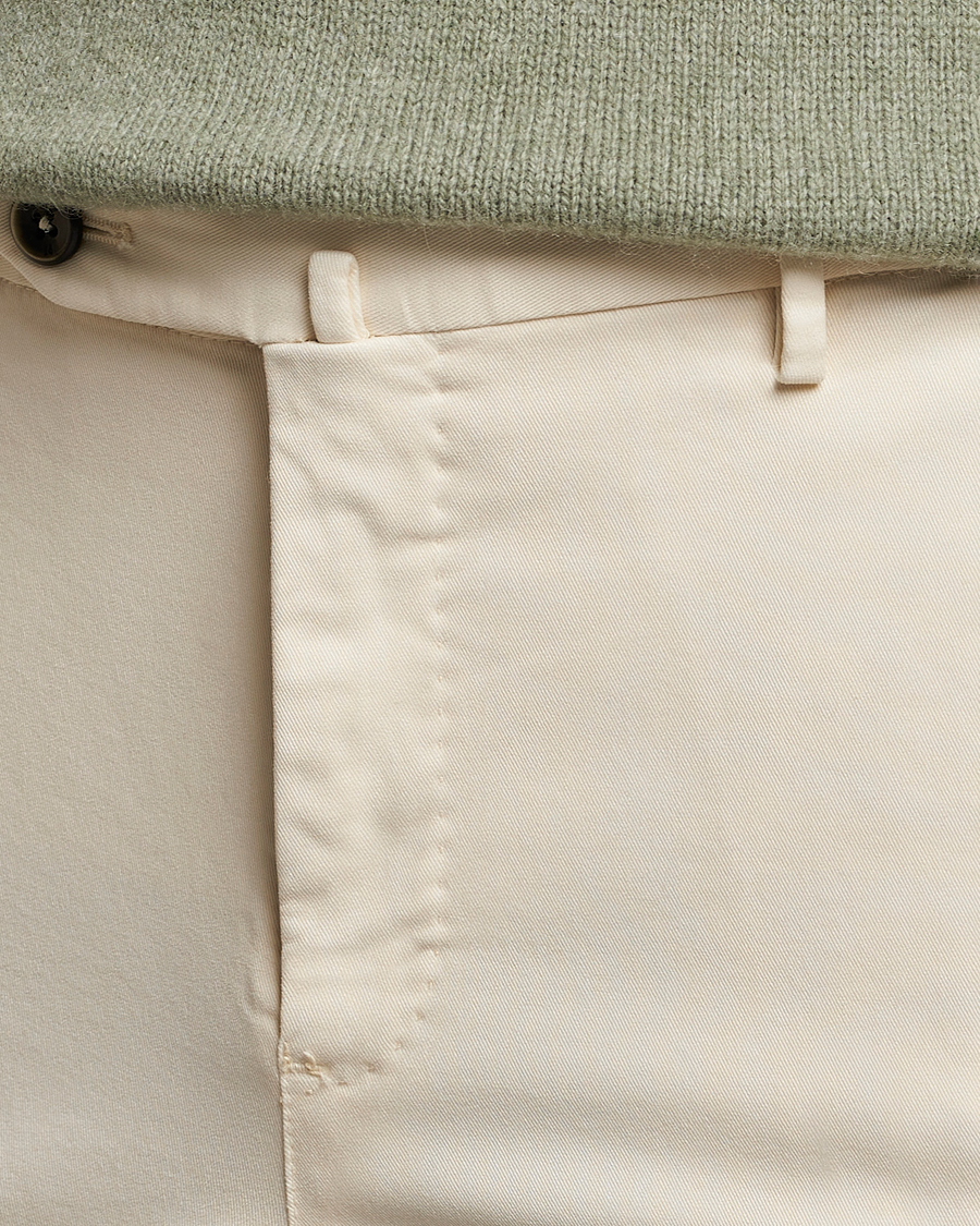 Homme | Pantalons | PT01 | Slim Fit Cotton Stretch Chinos Off White