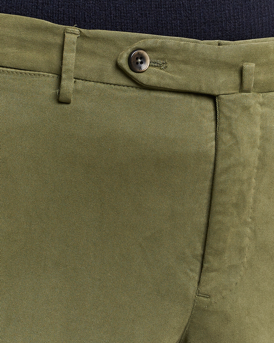 Homme | Pantalons | PT01 | Slim Fit Cotton Stretch Chinos Dark Green
