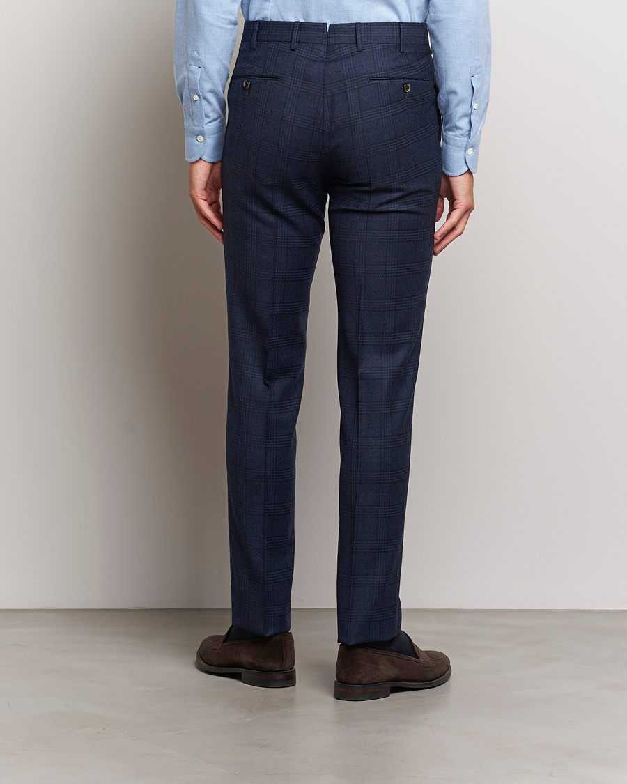 Homme | Pantalons | PT01 | Slim Fit Prince Of Wales Wool Trousers Navy