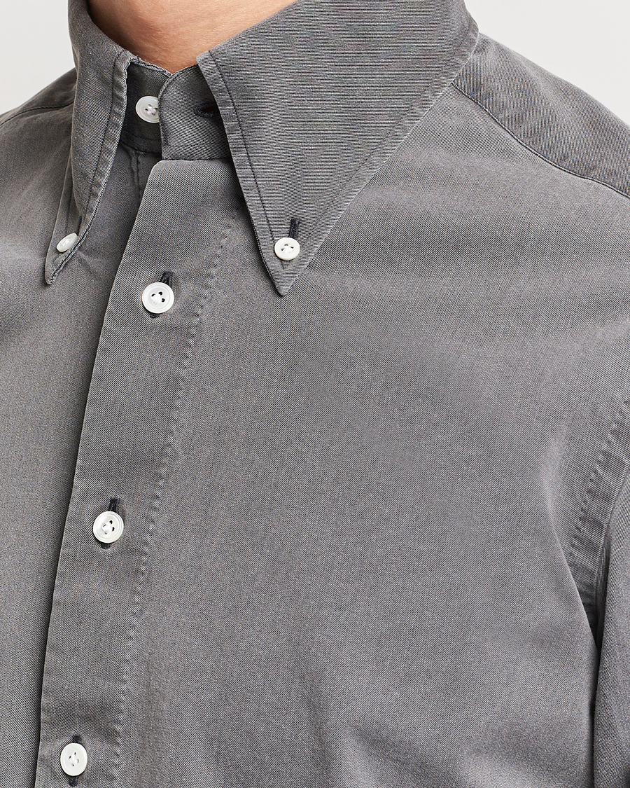 Homme | Chemises | 100Hands | Cloud Washed Denim Shirt Grey