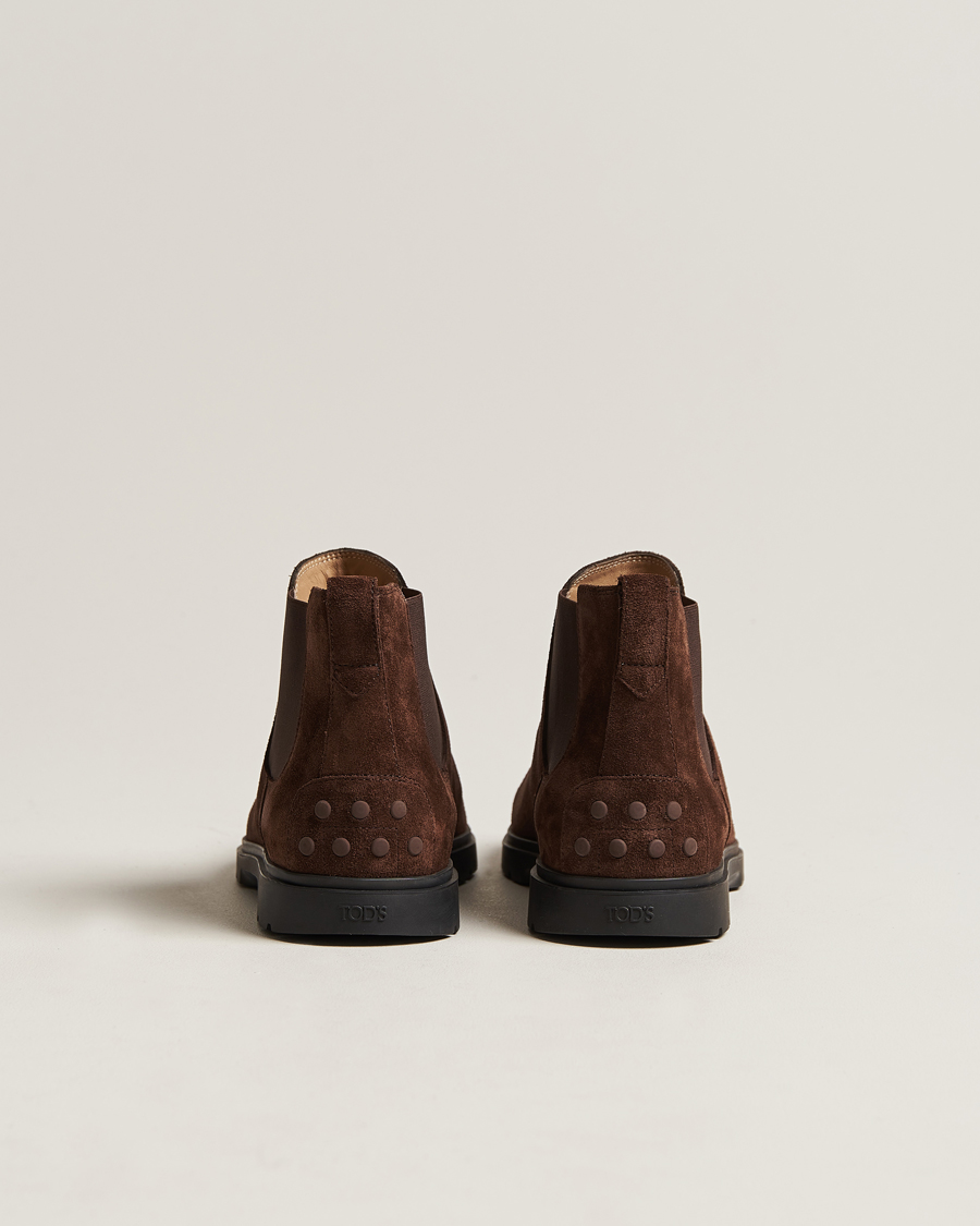 Homme | Tod's Tronchetto Chelsea Boots Dark Brown Suede | Tod's | Tronchetto Chelsea Boots Dark Brown Suede