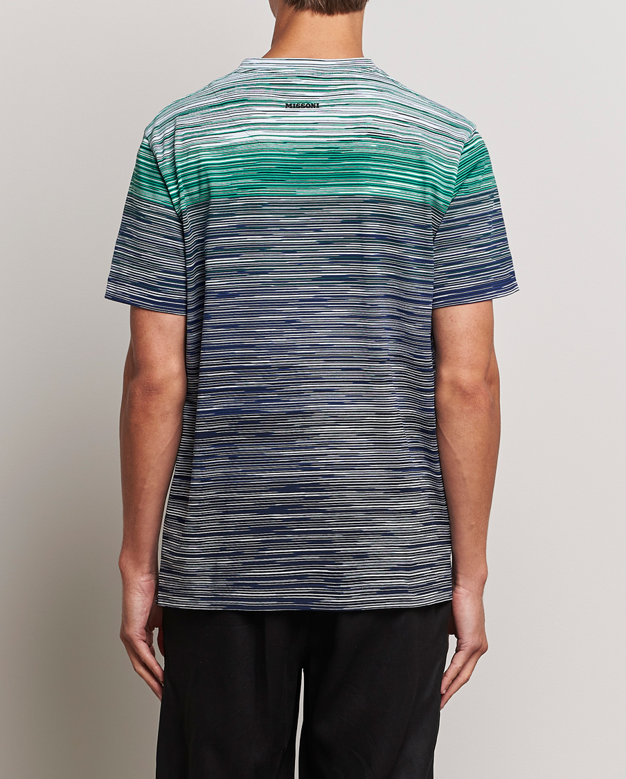 Homme | T-shirts | Missoni | Space Dyed Degrade T-Shirt Blue/Green