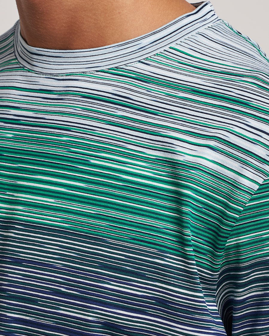 Homme | T-shirts | Missoni | Space Dyed Degrade T-Shirt Blue/Green