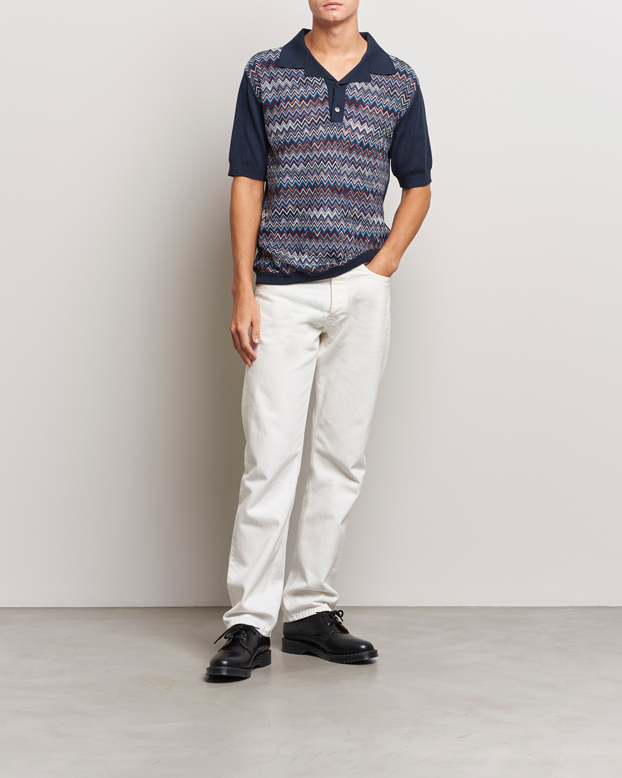 Homme | Polos | Missoni | Cotton/Silk Polo Navy