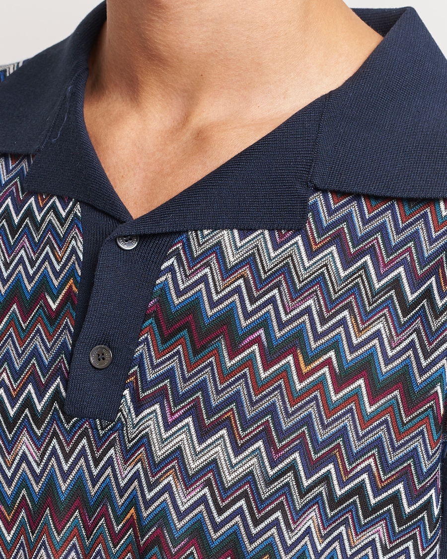 Homme | Polos | Missoni | Cotton/Silk Polo Navy
