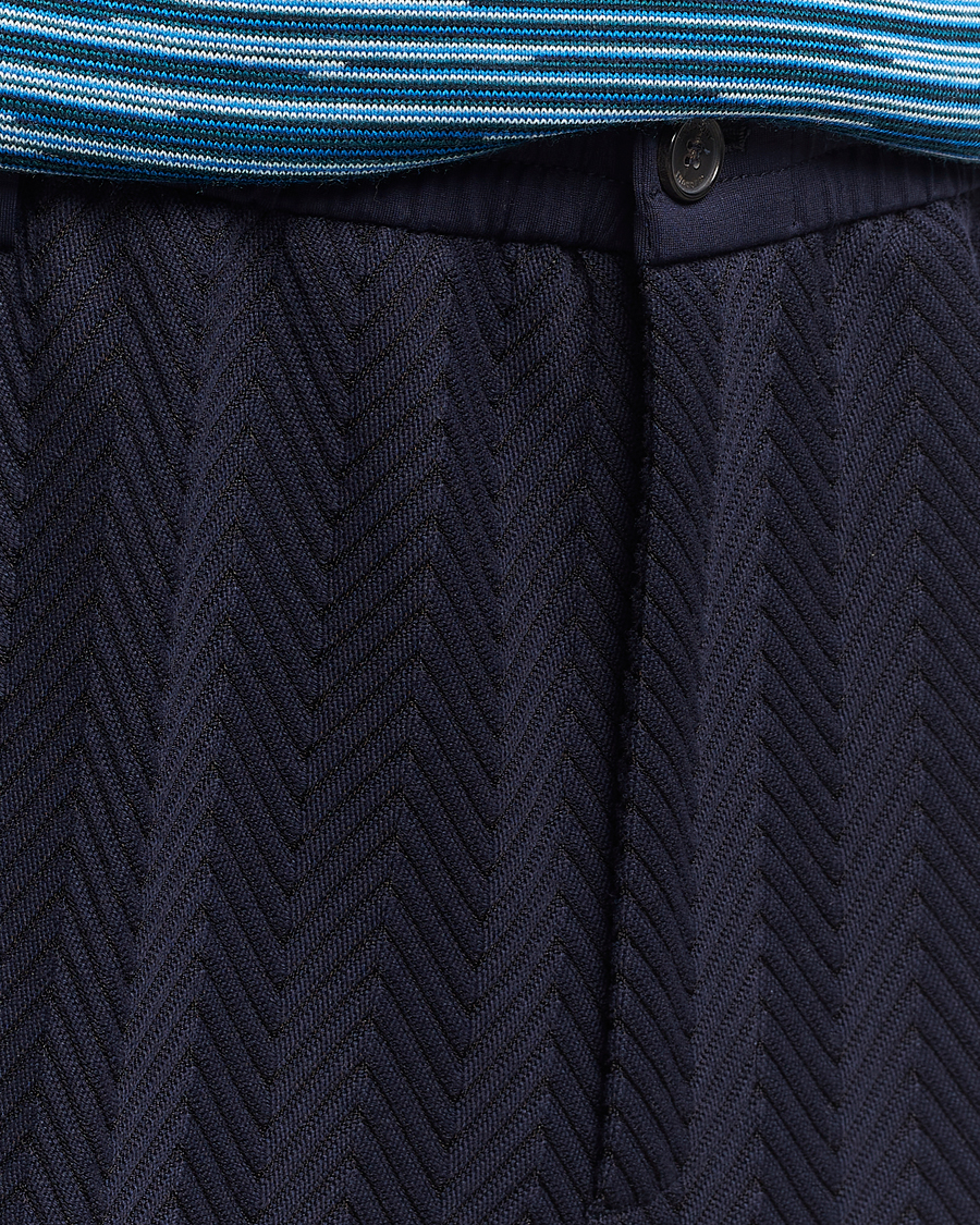Homme | Pantalons | Missoni | Tonal Zig-Zag Trousers Navy