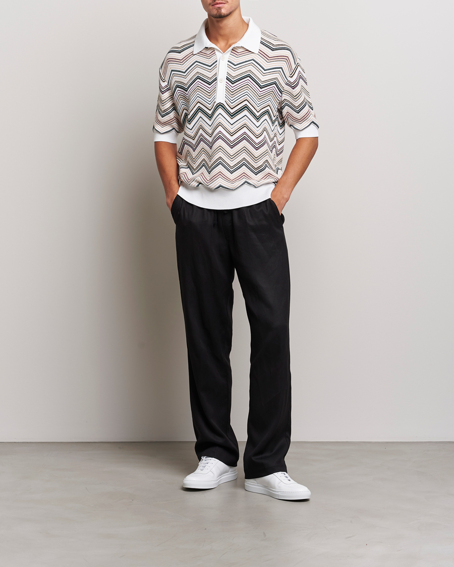 Homme | Polos | Missoni | Chevron Cotton Polo Beige