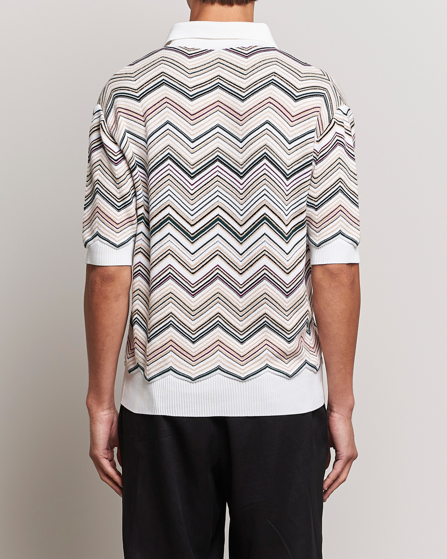 Homme | Polos | Missoni | Chevron Cotton Polo Beige