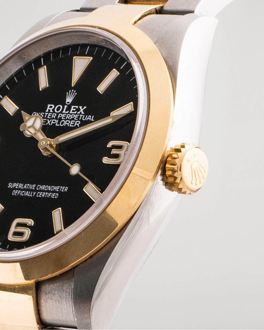 Homme | Rolex Pre-Owned Explorer Two Tone 124273 Steel Gold Black | Rolex Pre-Owned | Explorer Two Tone 124273 Steel Gold Black