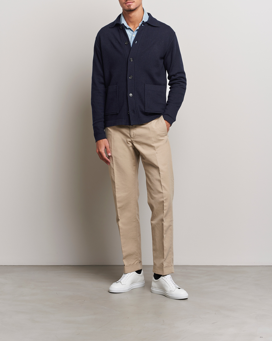 Homme | Pulls Et Tricots | Altea | Wool Chore Jacket Navy