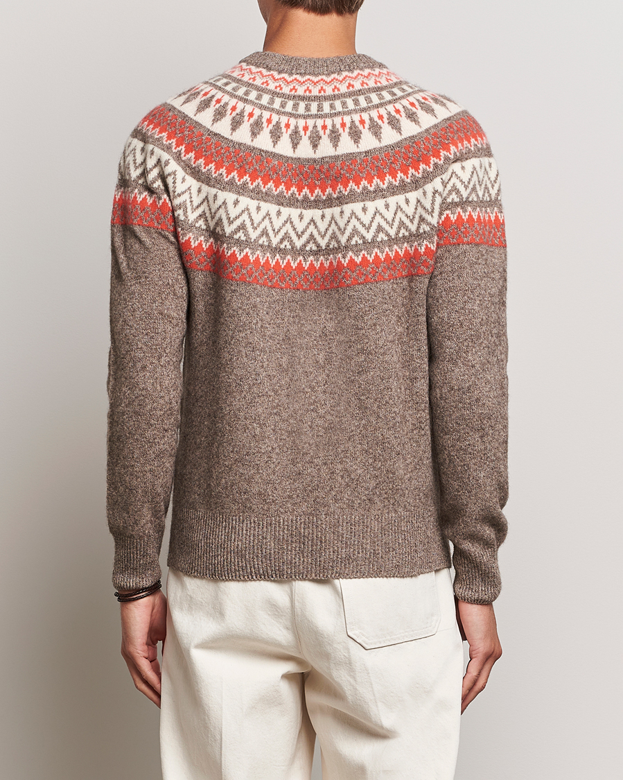 Homme | Pulls Et Tricots | Altea | Cashmere Blend Norwegian Sweater Beige/Red