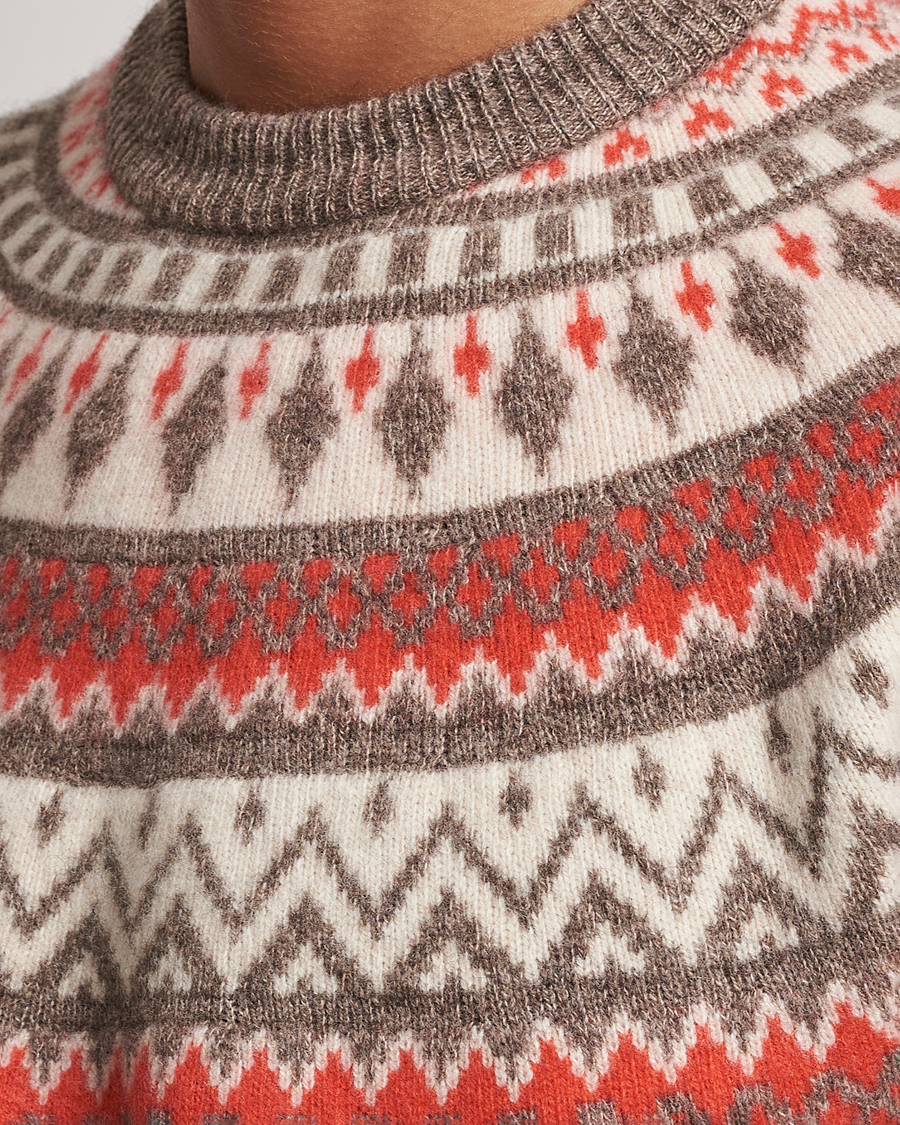 Homme | Pulls Et Tricots | Altea | Cashmere Blend Norwegian Sweater Beige/Red