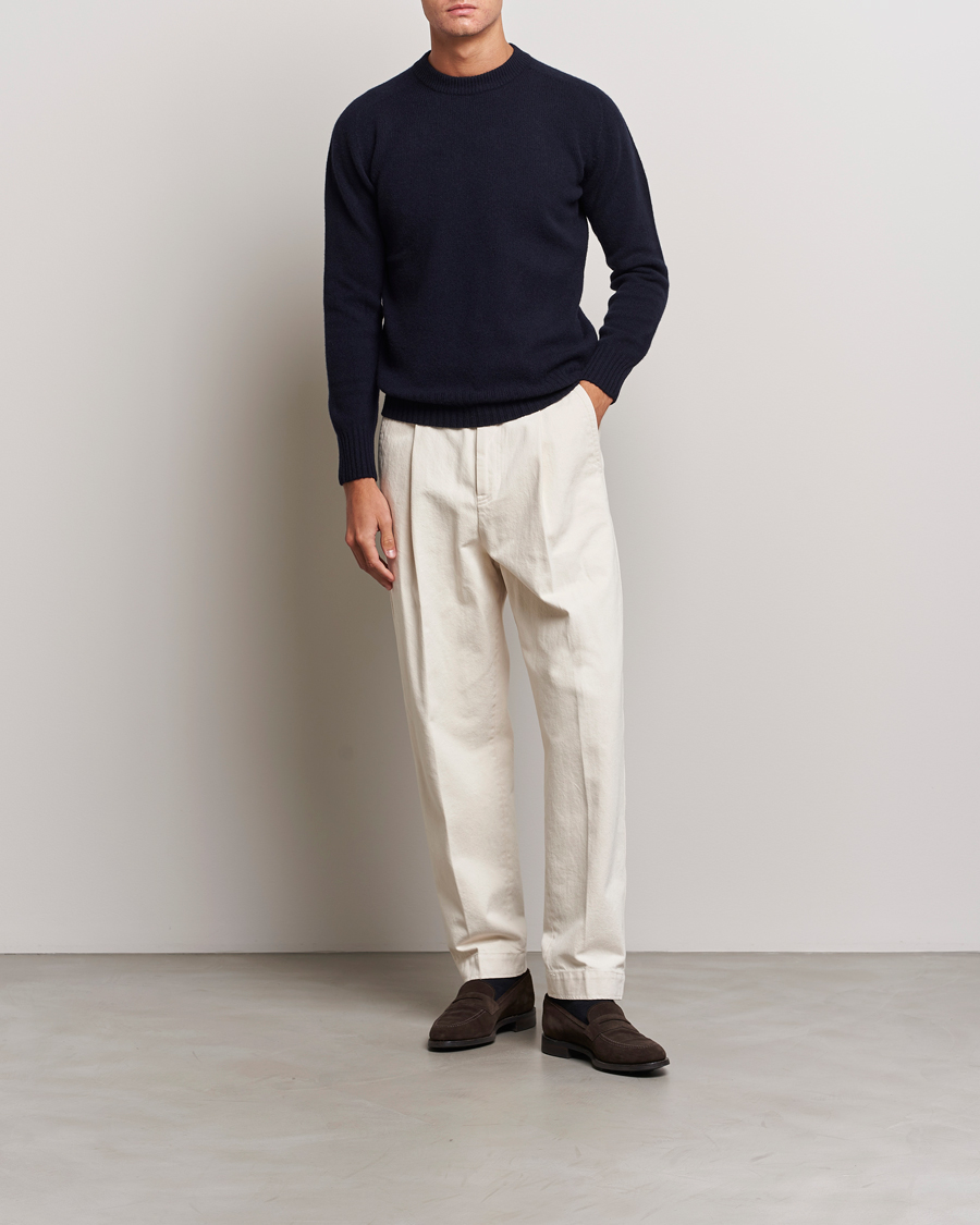 Homme | Pulls Et Tricots | Altea | Wool/Cashmere Crew Neck Pullover Navy