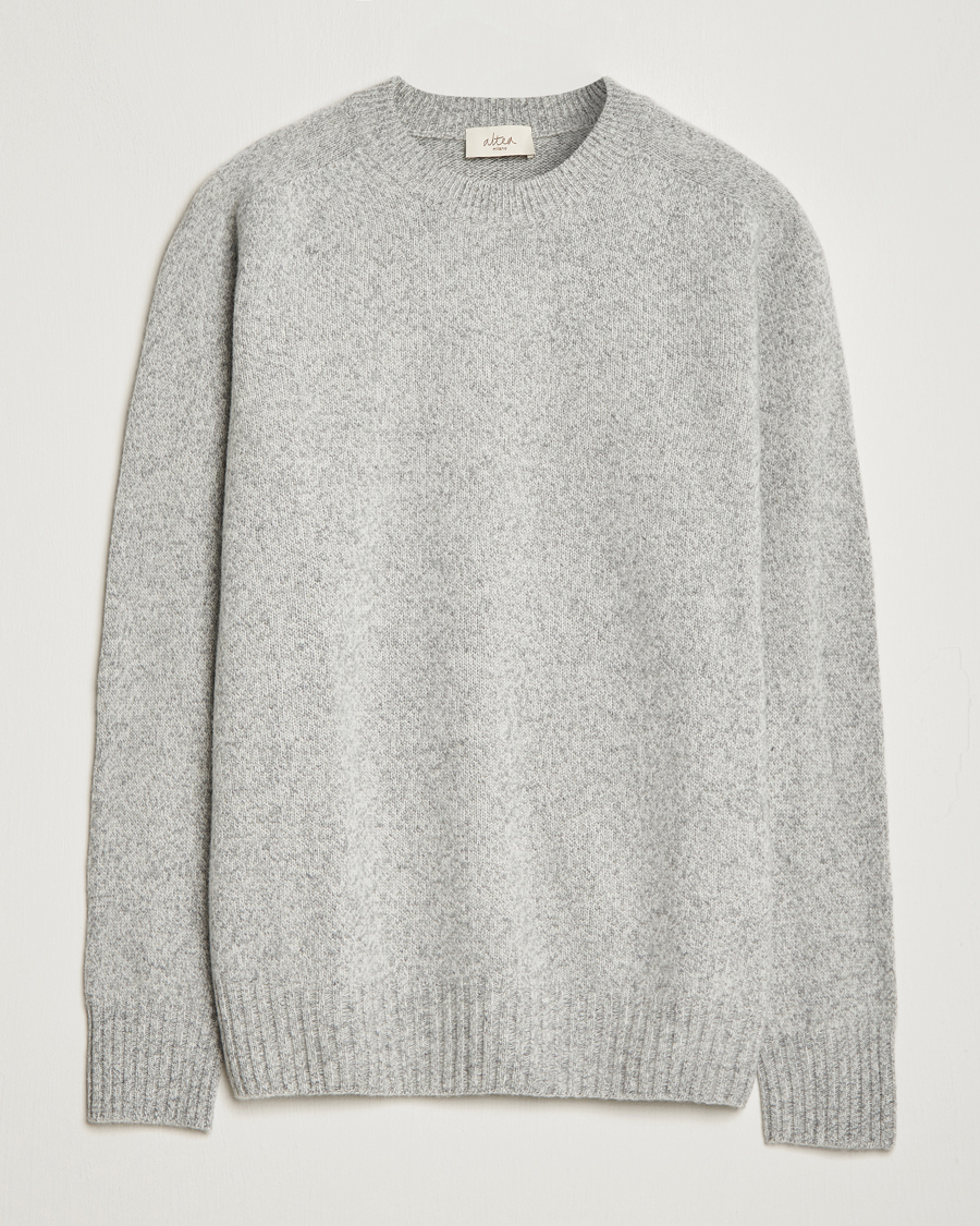 Homme | Pulls Et Tricots | Altea | Wool/Cashmere Crew Neck Pullover Grey Melange