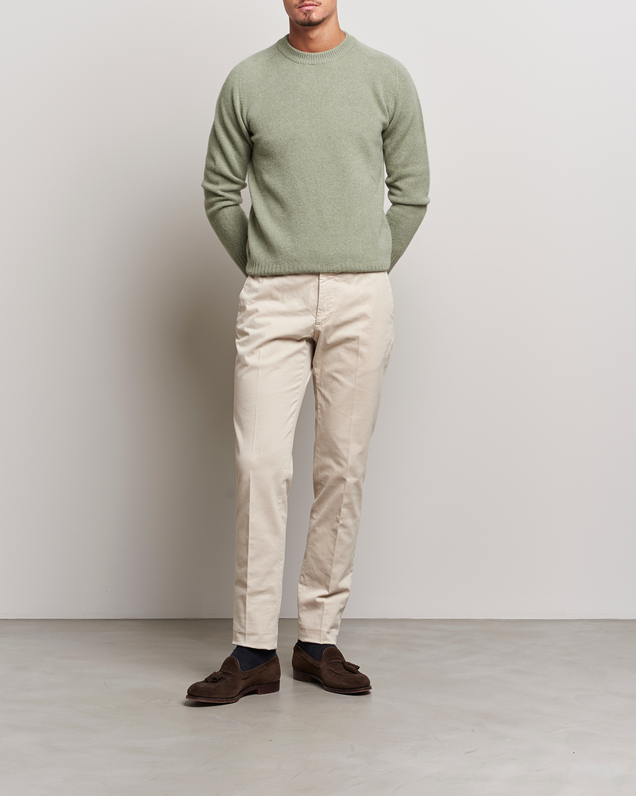 Homme | Pulls Et Tricots | Altea | Wool/Cashmere Crew Neck Pullover Sage
