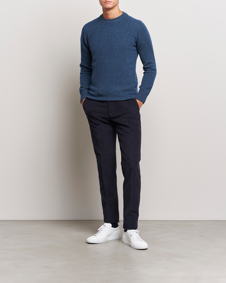 Homme | Pulls Et Tricots | Altea | Wool/Cashmere Crew Neck Pullover Petroleum