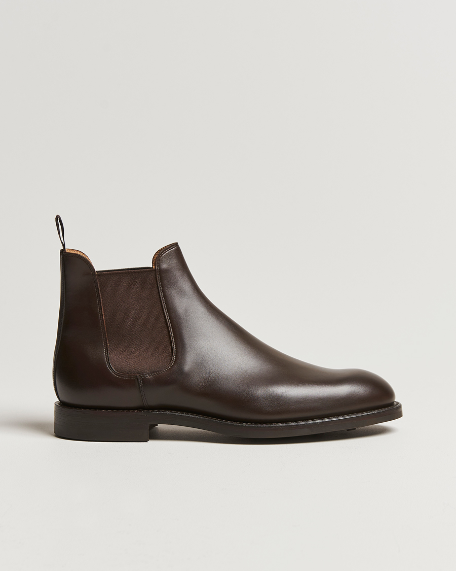 Homme | Bottes | Crockett & Jones | Chelsea 5 Dk Brown Wax Calf