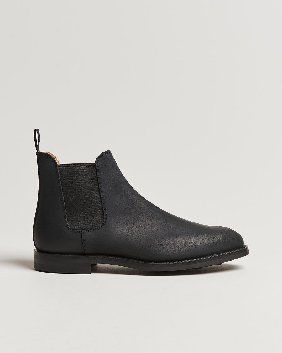 Homme | Bottes | Crockett & Jones | Chelsea 5 Black Rough-Out Suede